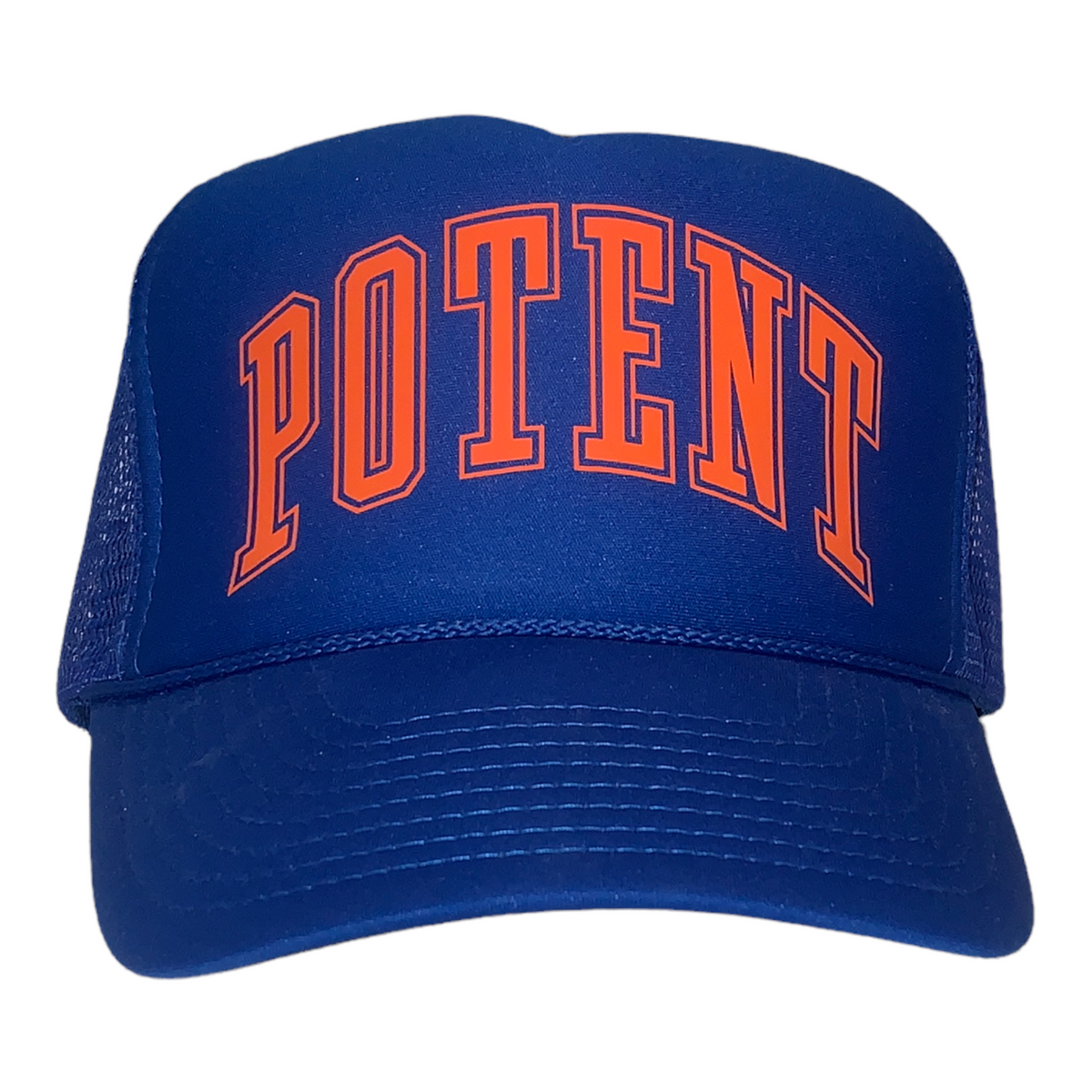 Potent Trucker Hat - Royal / Orange – Potent Depot