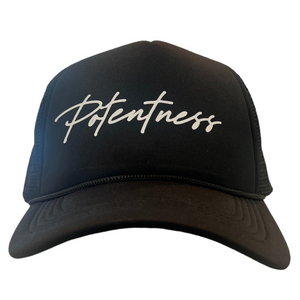 Potentness Trucker Hat - Black / White