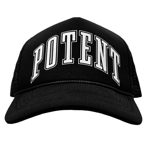 Potent Trucker Hat - Black / White