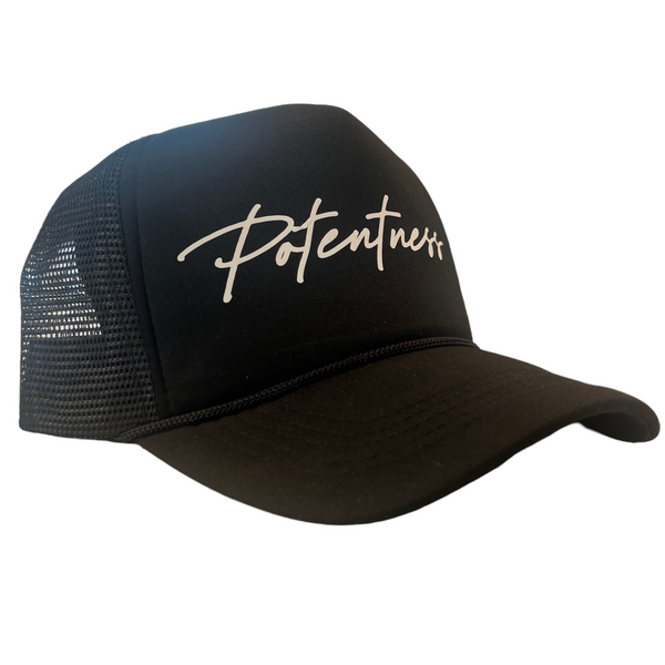 Potentness Trucker Hat - Black / White