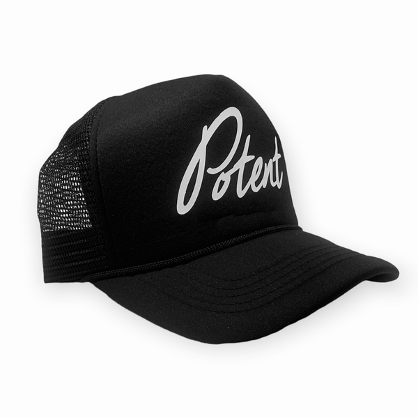 Autographed Potent Trucker Hat - Blk / White